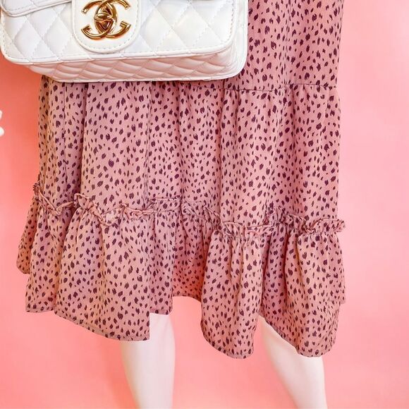 Plus Size Blush Dotted Babydoll Dress - Picture 5 of 9